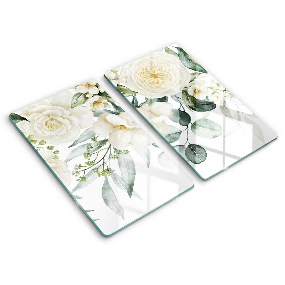 Üveg vágódeszka Akvarell virágok