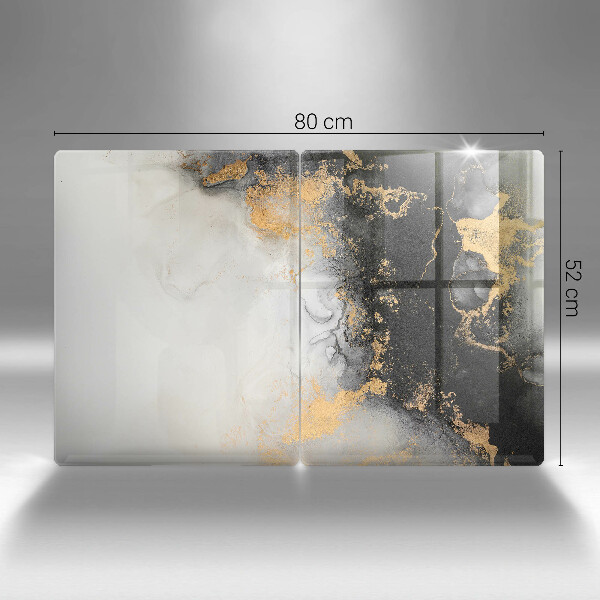 Üveg vágódeszka Absztrakció arannyal