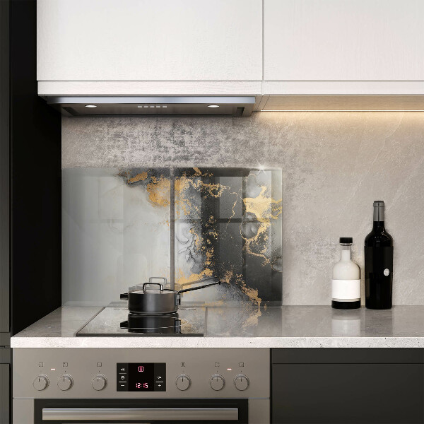 Üveg vágódeszka Absztrakció arannyal