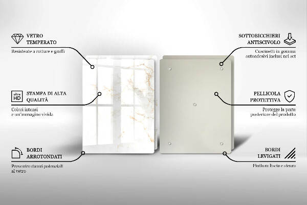 Üveg vágódeszka Elegáns márvány kő