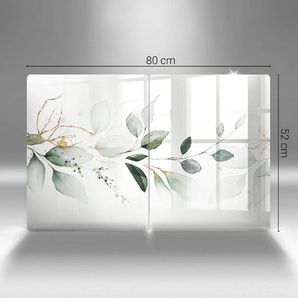 Üveg vágódeszka Akvarell levelek