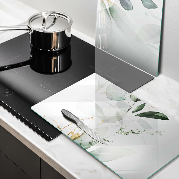 Üveg vágódeszka Akvarell levelek