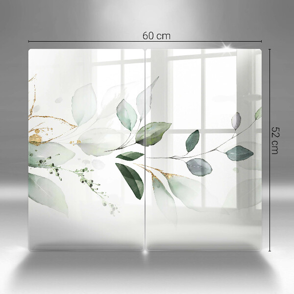 Üveg vágódeszka Akvarell levelek