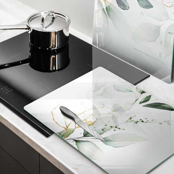 Üveg vágódeszka Akvarell levelek