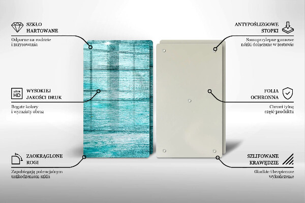 Üveg vágódeszka Vintage fa táblák