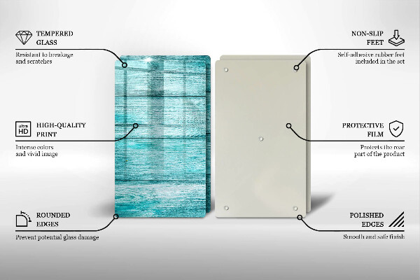 Üveg vágódeszka Vintage fa táblák