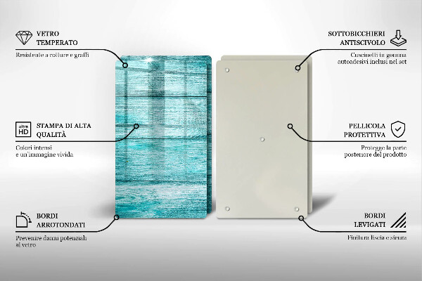 Üveg vágódeszka Vintage fa táblák