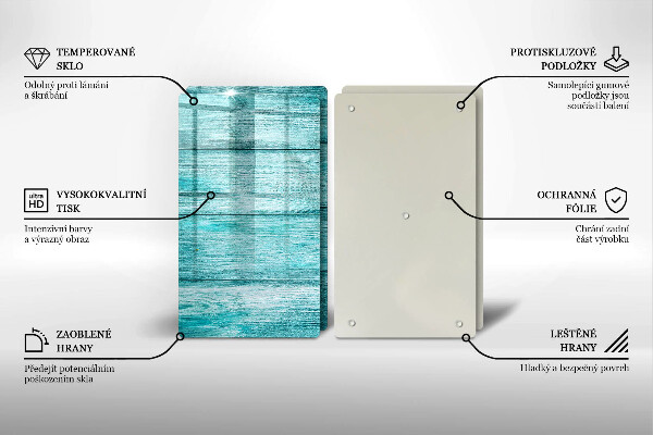 Üveg vágódeszka Vintage fa táblák