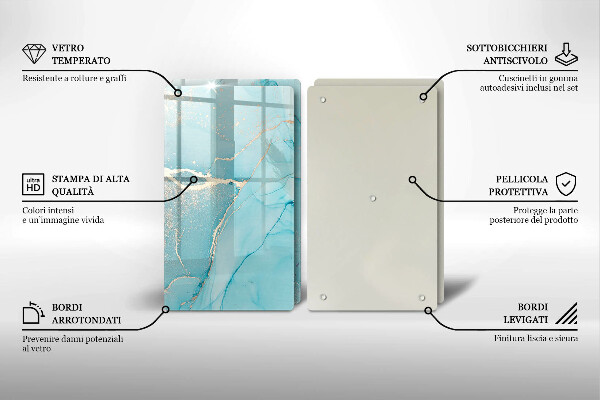 Üveg vágódeszka Kő absztrakció