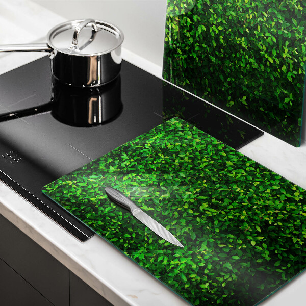 Üveg vágódeszka Növény kis levelekkel