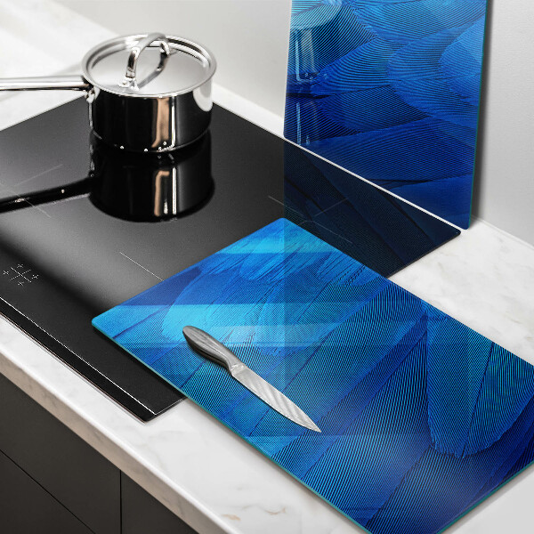 Üveg vágódeszka Madártollak