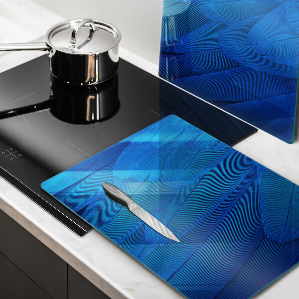 Üveg vágódeszka Madártollak