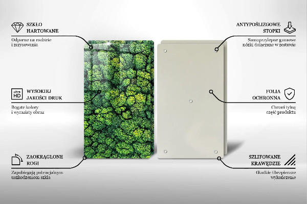 Üveg vágódeszka Természet moha növény