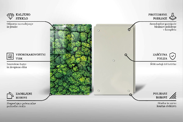 Üveg vágódeszka Természet moha növény