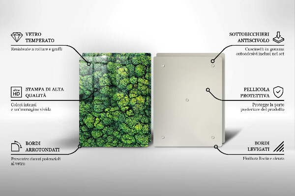 Üveg vágódeszka Természet moha növény