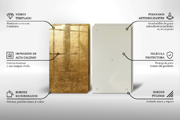 Üveg vágódeszka Arany textúra háttér