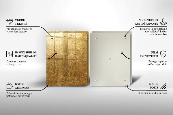 Üveg vágódeszka Arany textúra háttér