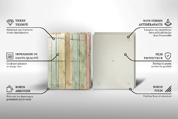 Üveg vágódeszka Színes vintage táblák