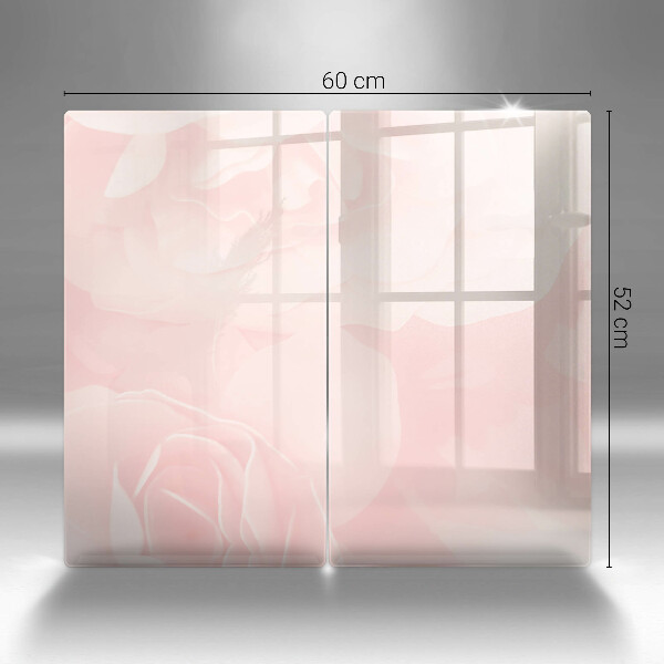 Üveg vágódeszka Pasztell rózsák háttér