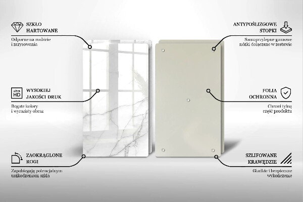 Üveg vágódeszka Márvány kő háttér