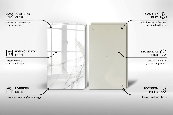 Üveg vágódeszka Márvány kő háttér