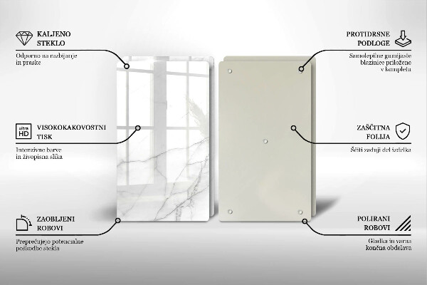 Üveg vágódeszka Márvány kő háttér