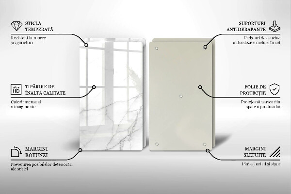 Üveg vágódeszka Márvány kő háttér