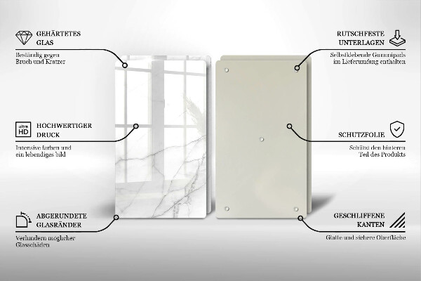 Üveg vágódeszka Márvány kő háttér