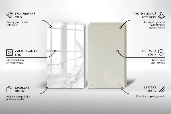 Üveg vágódeszka Márvány kő háttér