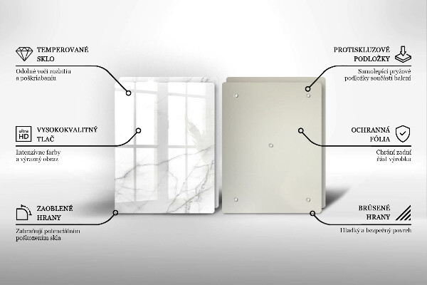 Üveg vágódeszka Márvány kő háttér