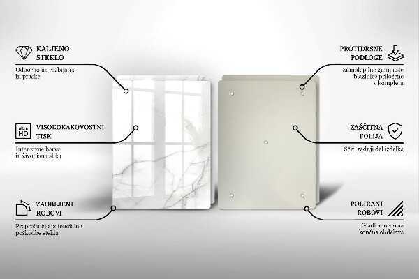 Üveg vágódeszka Márvány kő háttér