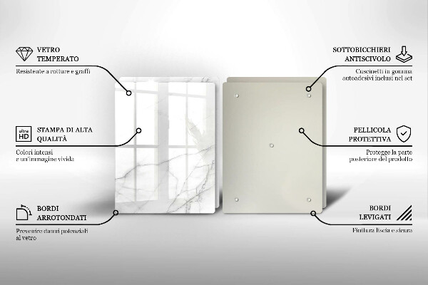 Üveg vágódeszka Márvány kő háttér