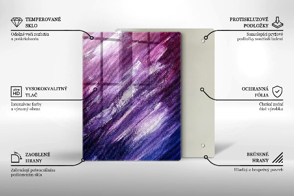 Üveg vágódeszka Szürke színű