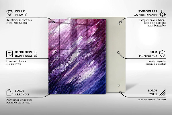 Üveg vágódeszka Szürke színű