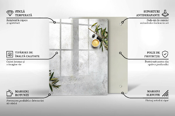 Üveg vágódeszka Zöld szín