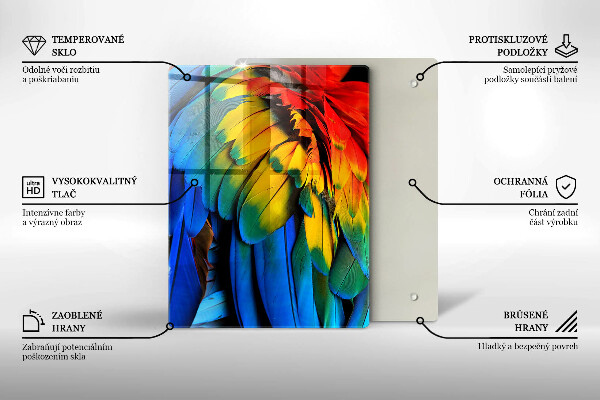 Üveg vágódeszka sötétkék