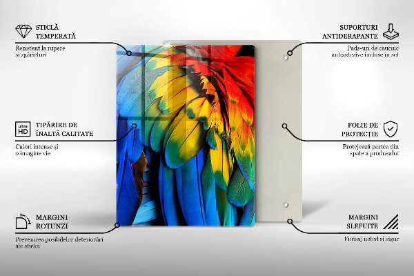 Üveg vágódeszka sötétkék