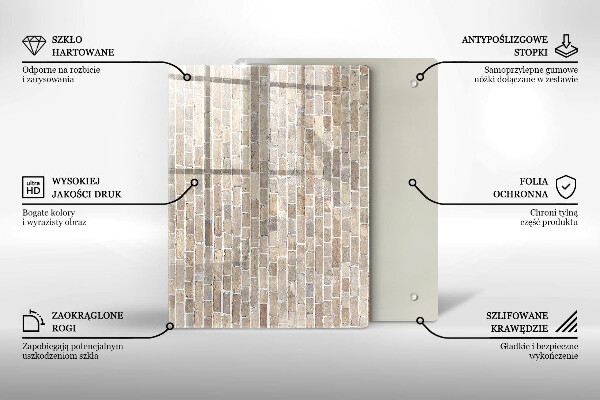 Üveg vágódeszka piros szín