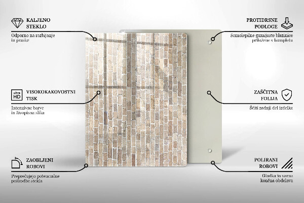 Üveg vágódeszka piros szín