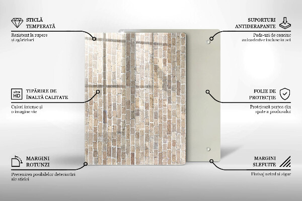 Üveg vágódeszka piros szín