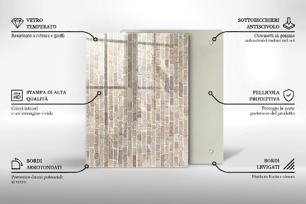 Üveg vágódeszka piros szín