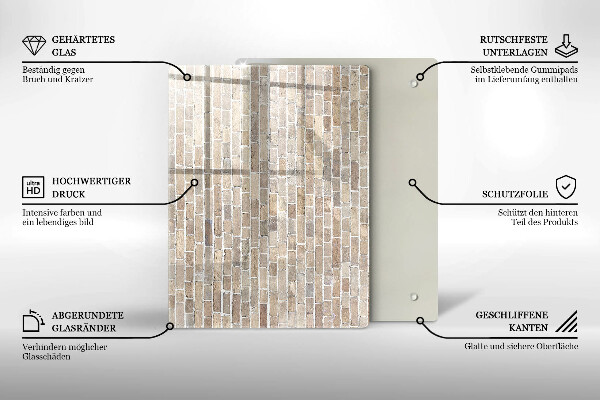 Üveg vágódeszka piros szín