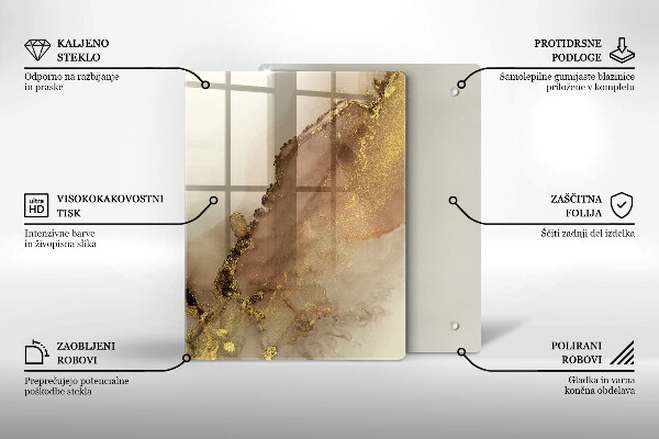 Üveg vágódeszka Lila színű