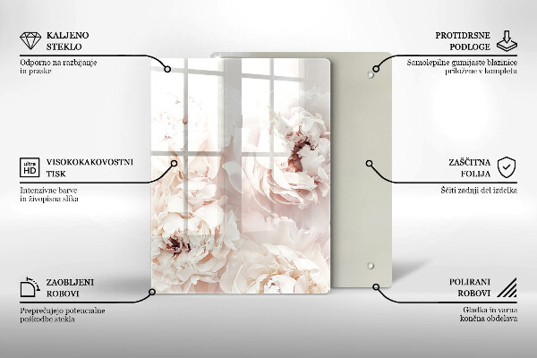 Üveg vágódeszka Sárga