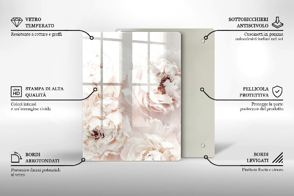 Üveg vágódeszka Sárga