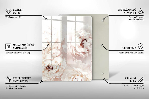 Üveg vágódeszka Sárga