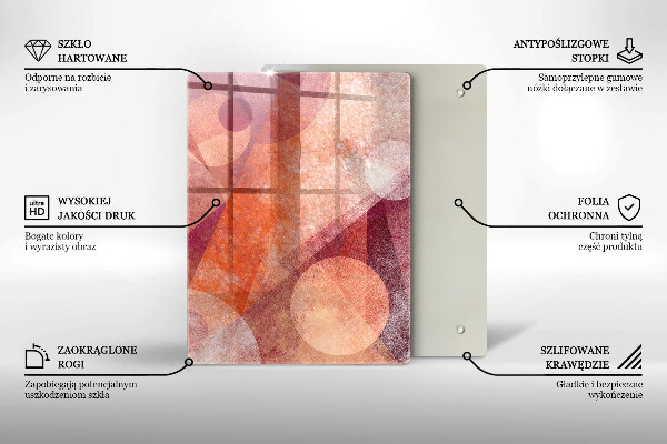 Üveg vágódeszka narancsszín