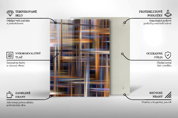 Üveg vágódeszka Sárga