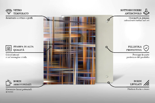 Üveg vágódeszka Sárga