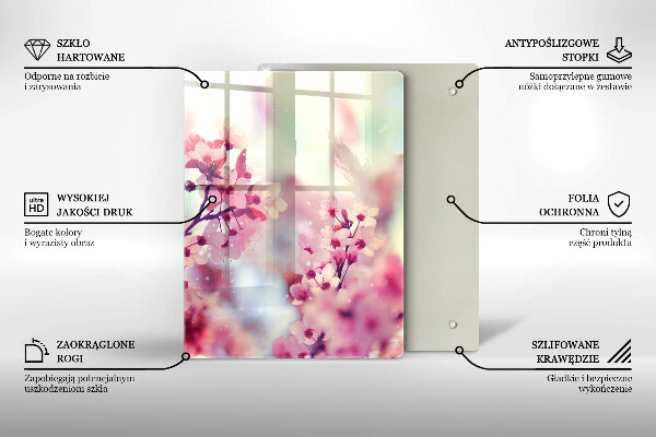 Üveg vágódeszka Sötét fa tábla